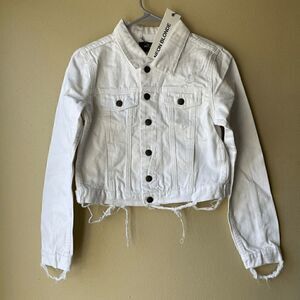 Neon Blonde Rebel Jacket in White Size Small